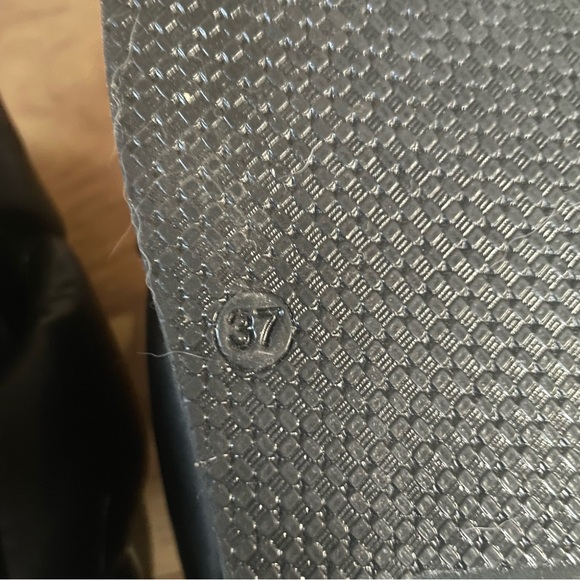 Silent D Pier Black Leather Platform Sandal Size 7 - Picture 5 of 9